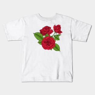 Bouquet of red roses Kids T-Shirt